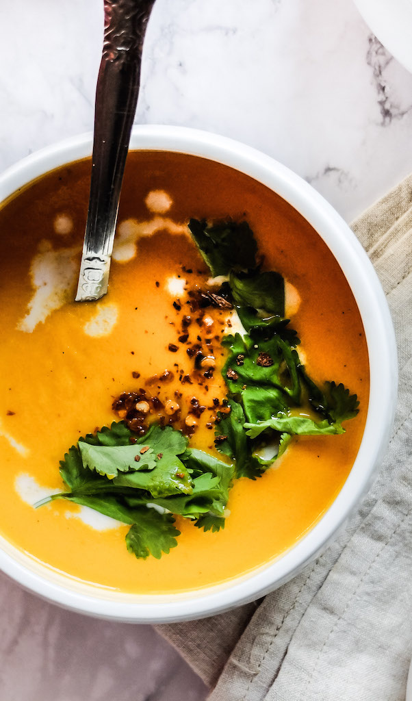 Vegan Carrot Ginger Soup Recipe - Simply Whisked