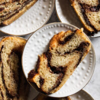 Banana Chocolate Hazelnut Babka