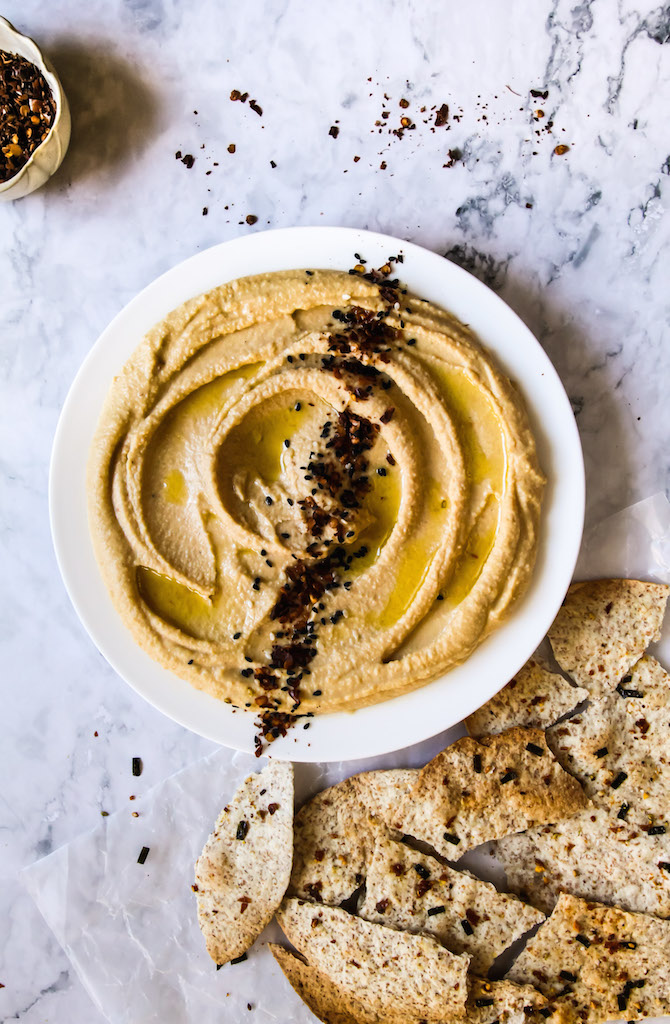 Miso Hummus with Shichimi  Togarashi Spiced Pita